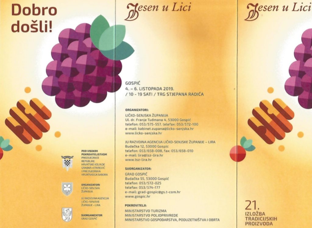 21. IZLOŽBA “JESEN U LICI” 2019