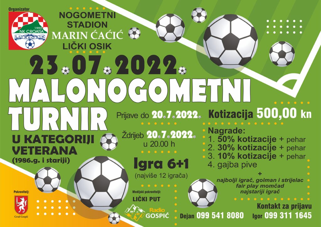 NOGOMETNI VETERANI SE OKUPLJAJU U LIČKOM OSIKU