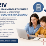 POZIV RODITELJIMA MALOLJETNE DJECE: SUDJELUJTE U ANONIMNOM ISTRAŽIVANJU